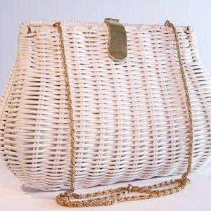 vintage wicker purse